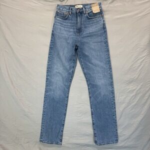 NWT Madwell 90s Straight Women's 25T High Rise Straight Leg Blue 100% Cotton
